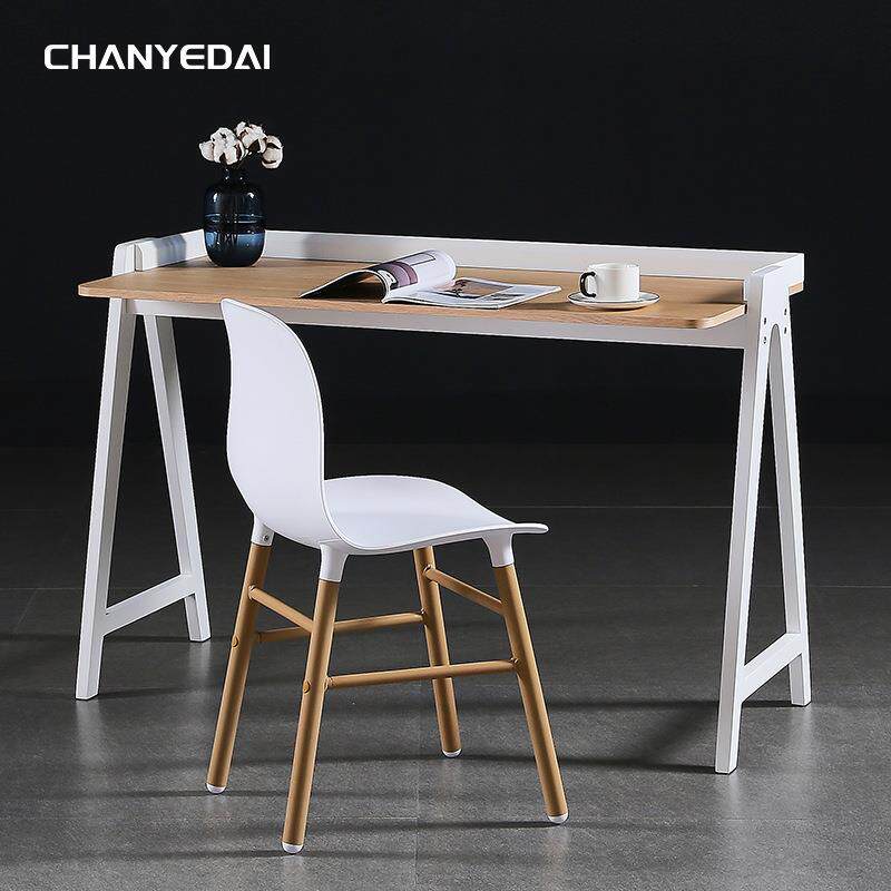 北欧个性创意实木书桌现代简约办公桌学生家用写字时尚长方形桌子