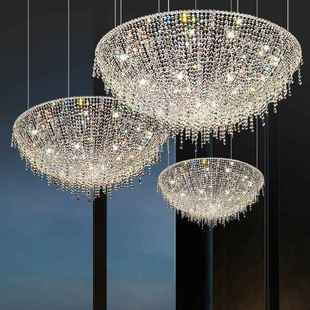 意大利轻奢水晶吊灯客厅高端设计师别墅酒店大气别墅复式 楼工程灯