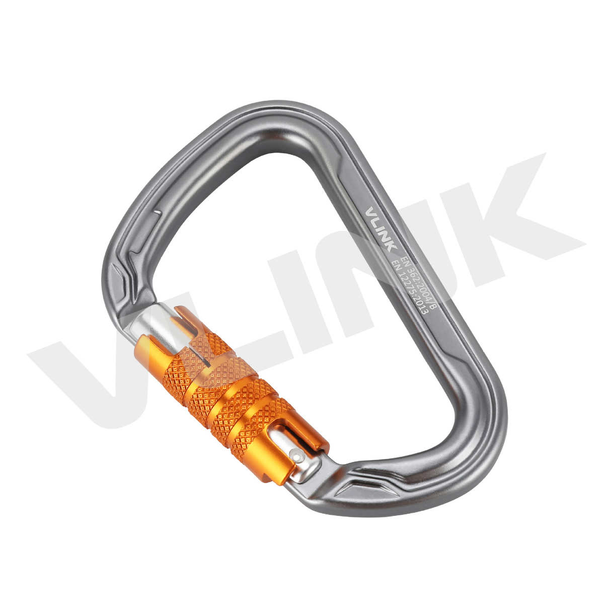 供应新款30kN自动主锁攀岩登山扣D形铝合金二段登山扣