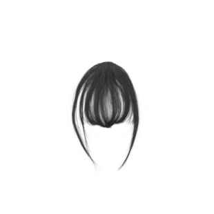 正品[后雨山假发服片刘海抓合集夹]古风汉挽发披发马片泡泡须水鬓