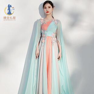 定制新款民族声乐礼服成人女舞台表演学生艺考民乐独奏大合唱团服