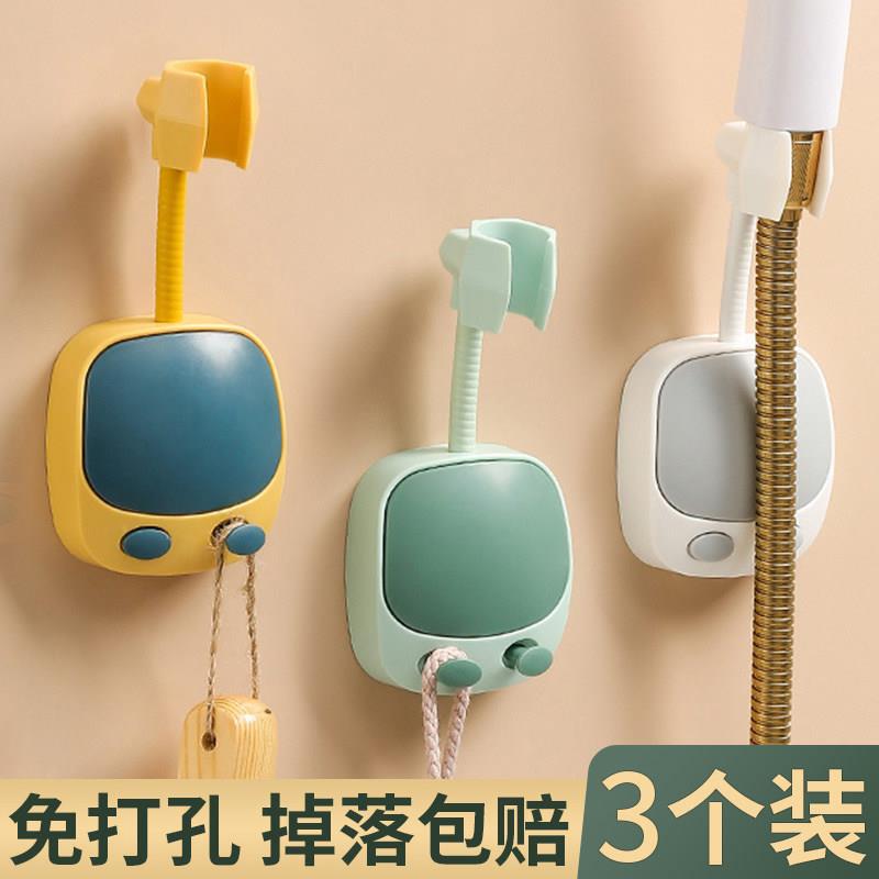 新款 免打孔花洒支架浴室热水器万向可移动可调节挂座喷头神器底