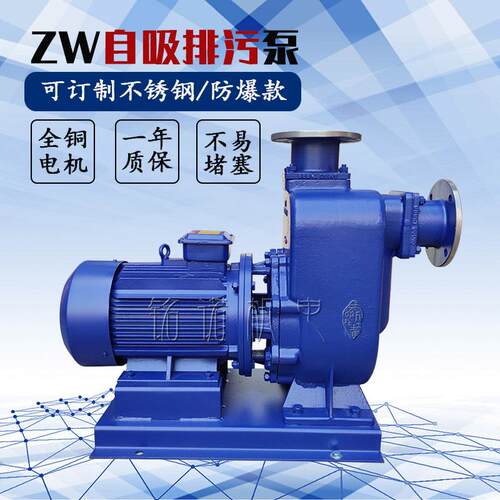 供应污水污物自吸排污泵ZW型卧式三相市政工程无堵塞自吸泵