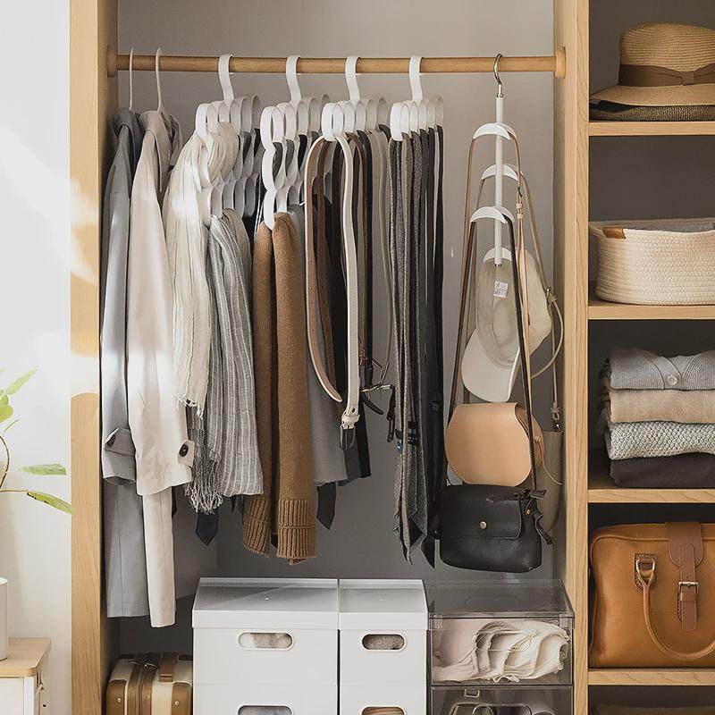 衣柜门后挂包包无痕挂钩不锈钢承重衣钩创意金属s型旋转马小