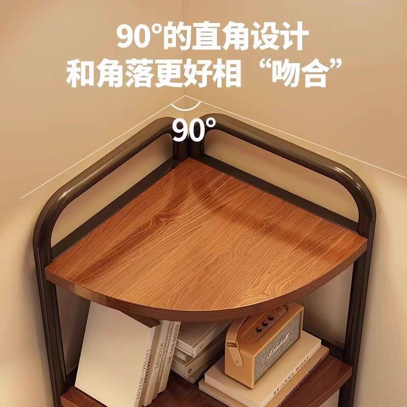 书架落地墙角置物架客厅卧室靠墙转角收纳展示架角柜角落储物柜子