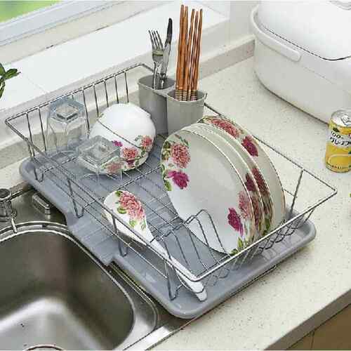 沥水铁丝塑料碗架工厂厨房用品水果蔬菜碗碟架现代沥水置物架