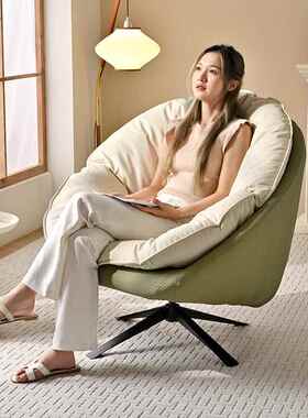 意轻奢单101人沙椅客厅阳台家用发休闲转式椅设计时师尚懒人网红