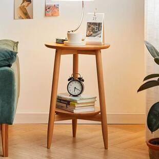 简约小茶几实木可移动沙发边几小户型床头圆桌阳台茶桌迷你角几