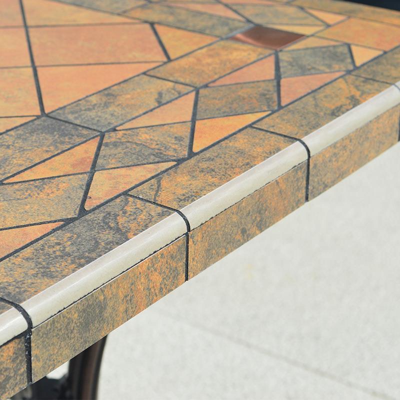 铸铝户外理椅桌家用BJB休闲庭院大石铁艺防水室外阳台茶几方桌小