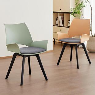 北欧成人办公旋转椅现代简约家用餐椅靠背椅轻奢洽谈椅塑料高凳子