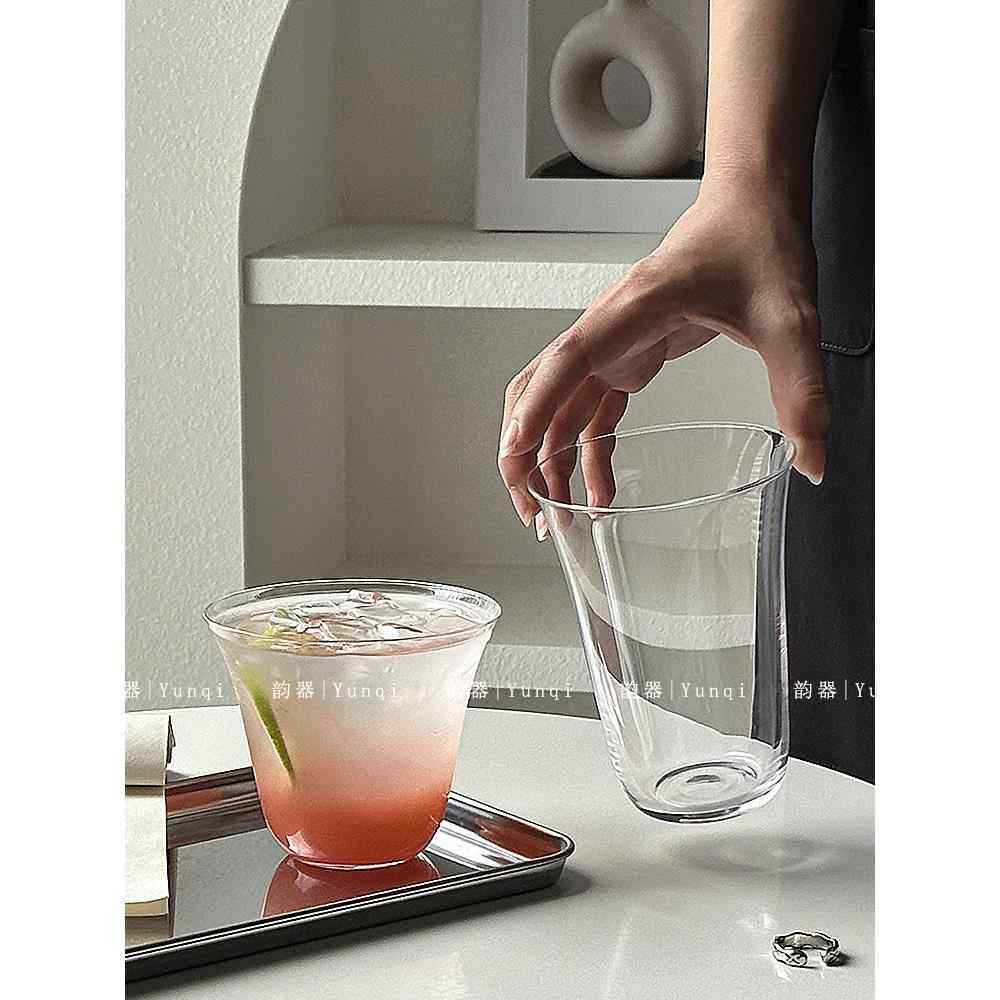 韵器玻璃杯水杯杯子茶杯果汁杯比利时反口杯国风冷萃咖啡杯饮料杯,餐饮具,玻璃杯,淘宝优惠券,粉丝福利购,淘宝优惠卷