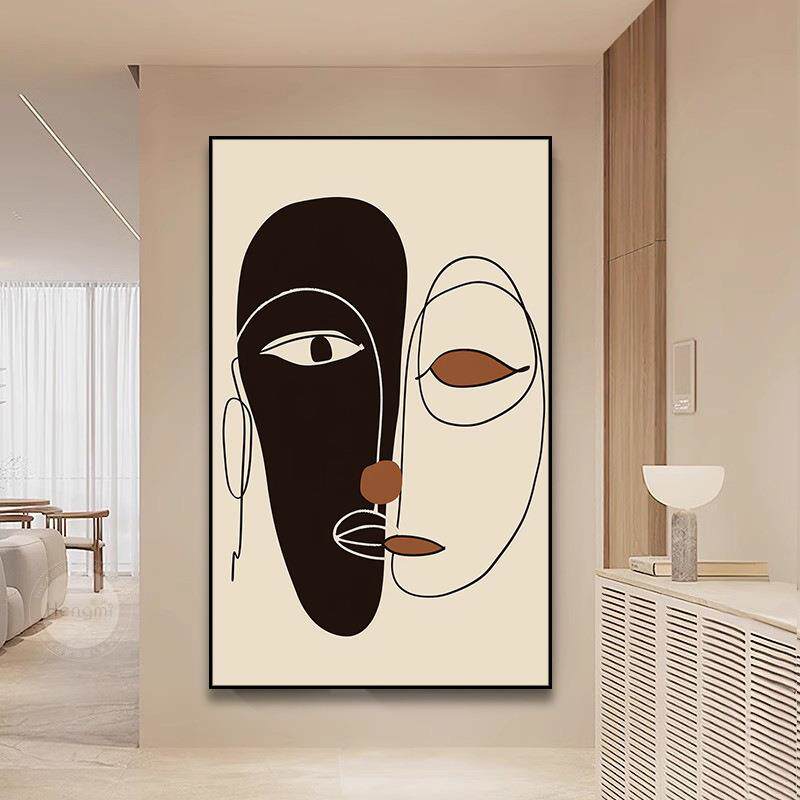 纯手绘油画客厅玄关过道立体肌理装饰挂画大幅抽象现代简约落地画