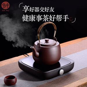 宏中 宜兴紫砂烧水壶煮茶壶黑晶炉泡茶炉 泡茶壶茶具套组煮黑茶普