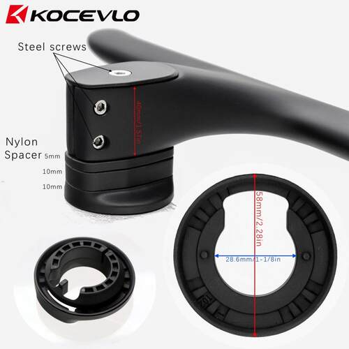 KOCEVLO公路车碳纤维一体自行车车把28.6mm前叉带垫片自行车配件
