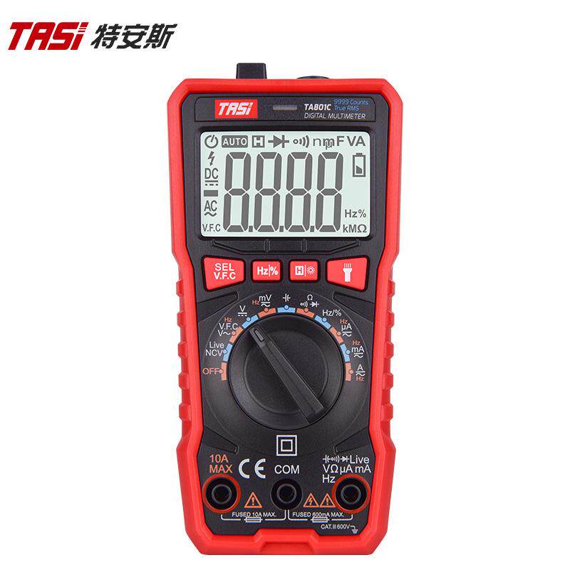特安斯TASI数万用表TA01C自动量袖程珍多8功能744数显式字电流表