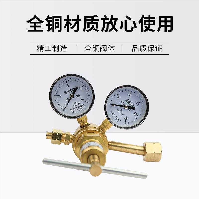 上海减压器YQQ -川70 16*25MPa天牌 YQQ-70 氢气减 压器 氢气表