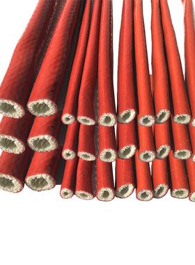 供应 直径90mm红色绝缘套管 耐高温防火隔热纤维套管 保温管