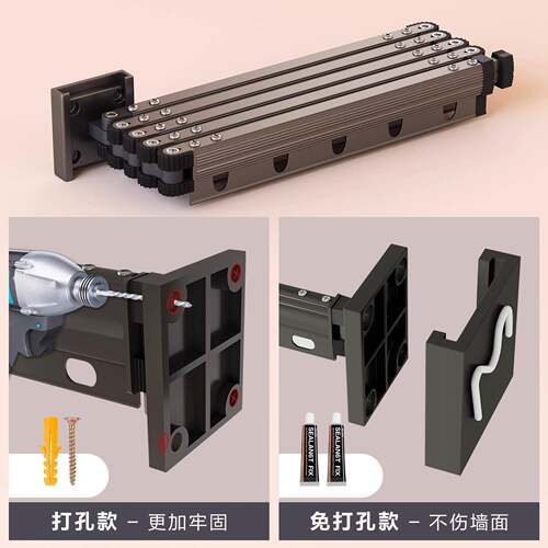 折帘GKZD粘胶叠杆干浴室浴帘折叠隐形卫生间洗澡遮隔挡防水断湿分