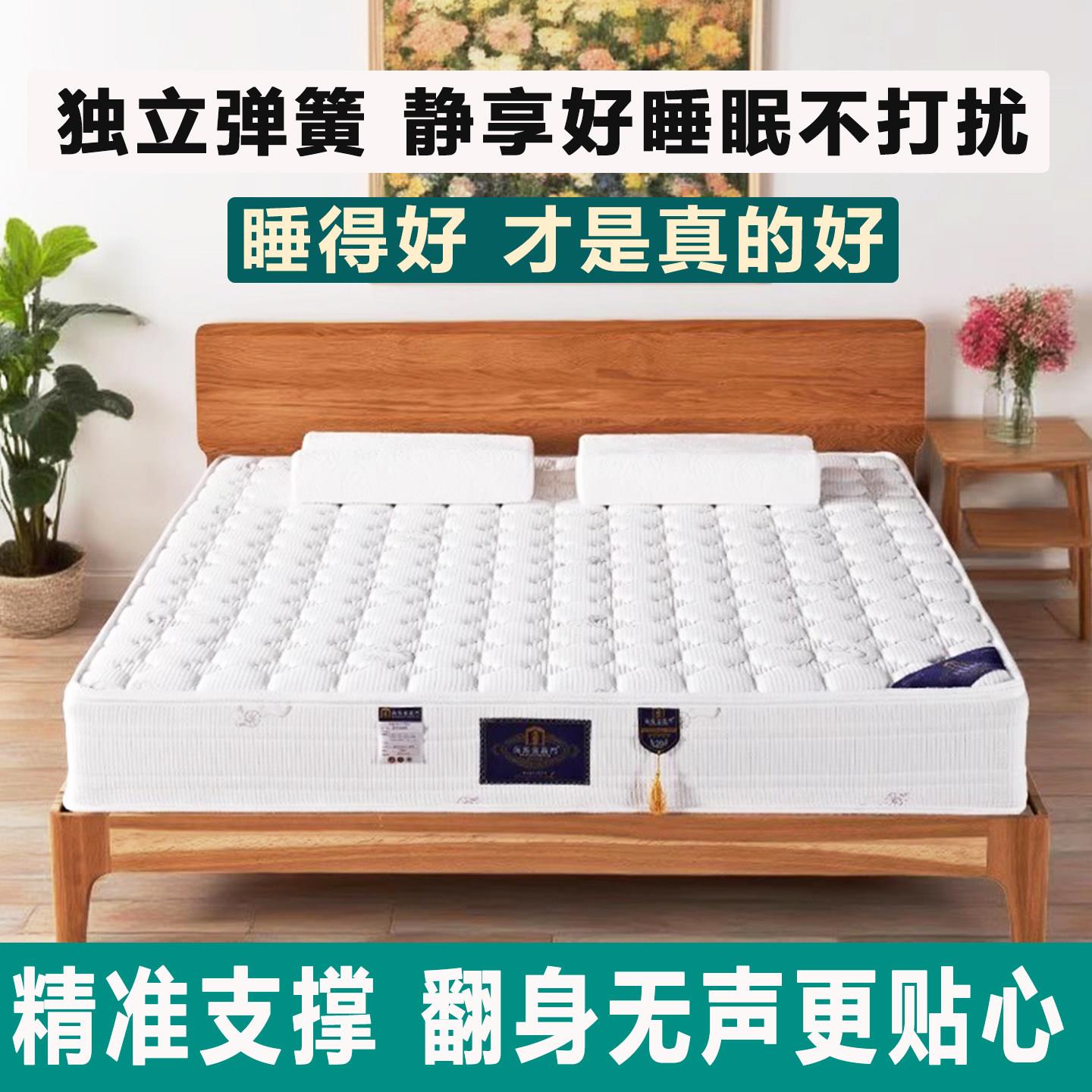 独立弹簧席梦思床垫家庭椰棕垫3D黄麻代棕棉软硬护脊民宿家用卧室