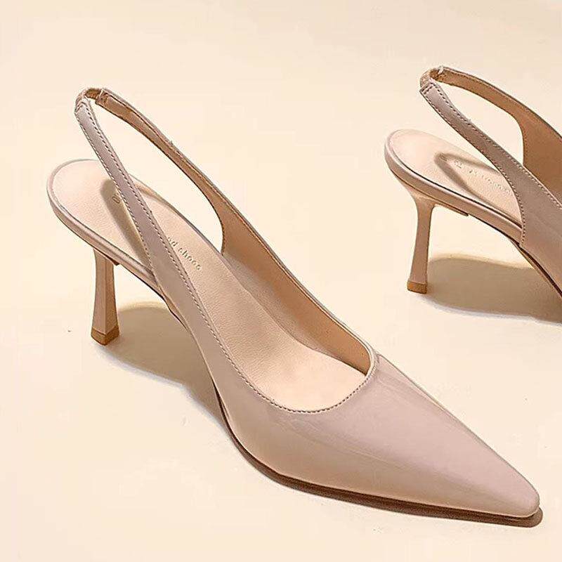 Cozyroom裸色仙女风格细高跟鞋不累脚高跟鞋8厘米新的2025夏季法