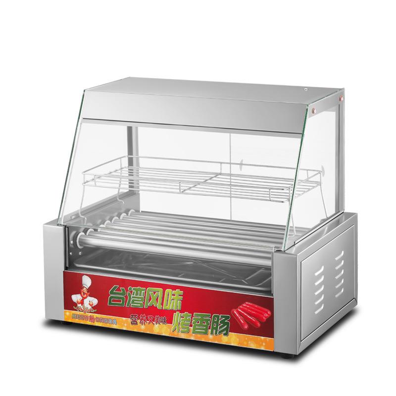 烤肠机商用小型全自动烤肠家用火山石台式台湾热狗机摆摊烤香肠机