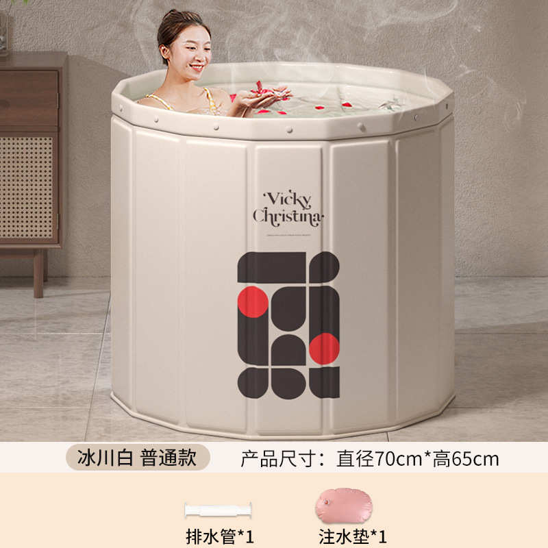 桶木板浴缸沐浴折叠渐变色桶洗澡桶泡澡大人家用安装全身儿童免