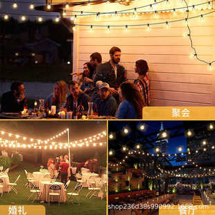 G40户外灯串防水装 民宿节日气氛串灯 饰灯氛围灯家用庭院灯泡串灯