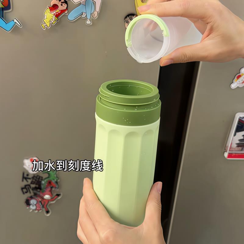 解暑神器！冰格水杯二合一冰块模具随身食品级随身杯捏捏杯按压式图片