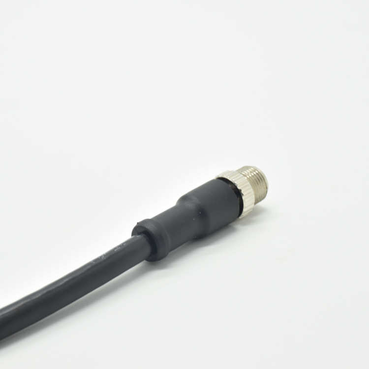 M12 X型8芯公头转RJ45连接器CAT6a超6类网线5米转接头M12总线控制