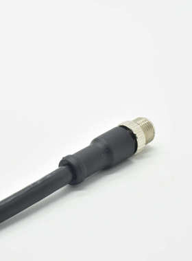 M12 X型8芯公头转RJ45连接器CAT6a超6类网线5米转接头M12总线控制