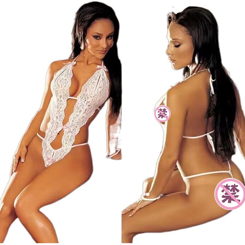 pajamas sexy transparent breasts exposed crotch open lace