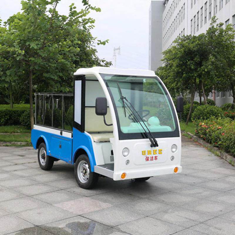 4轮双人电动保洁车8桶装充电垃圾清运车小区环卫车厂家