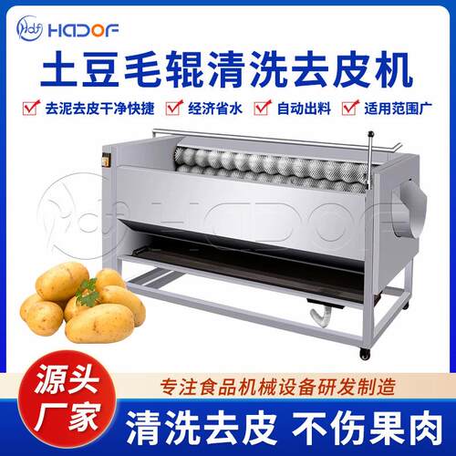 毛刷式土豆清洗机食品级毛辊清洗机不伤果肉红薯魔芋生姜清洗设备