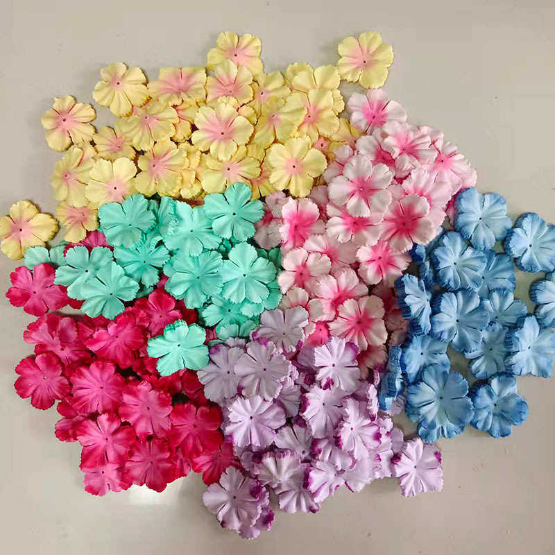 包邮仿真桃花瓣玫瑰花假花布花婚庆假花瓣绣球T台diy服饰手工婚礼
