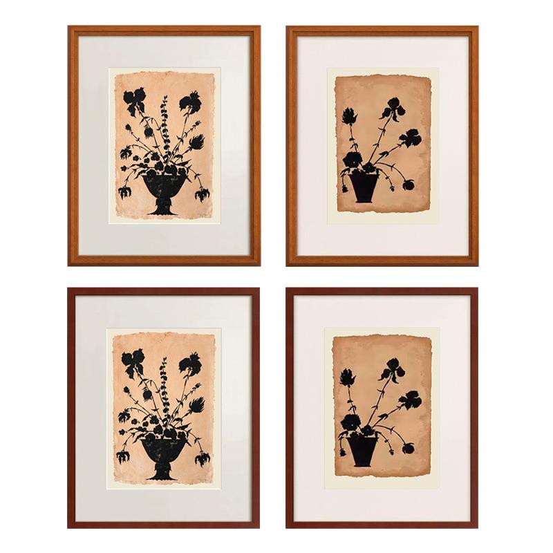 《瓶花》法式中古风客厅装饰画高级感复古花卉餐厅挂画小众卧室画