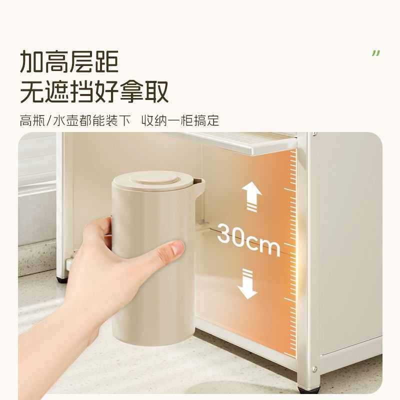杯子收纳置物架多层带门防尘杯架台面水杯奶瓶收纳柜桌面储物架子