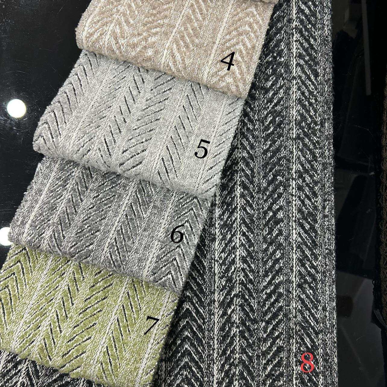 羊绒质感加厚黑白人字纹抱枕布样板房设计软装羊绒沙发布面料