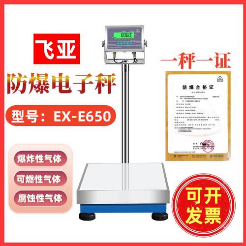 飞亚EX-E650本安型防爆电子秤高精度化工气体专用电子台秤不锈钢