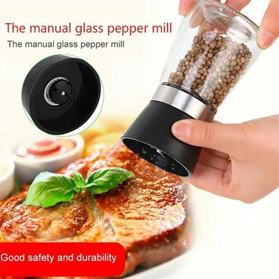 Manual Salt Pepper Mill Adjustable Seasoning Bottle Grinder
