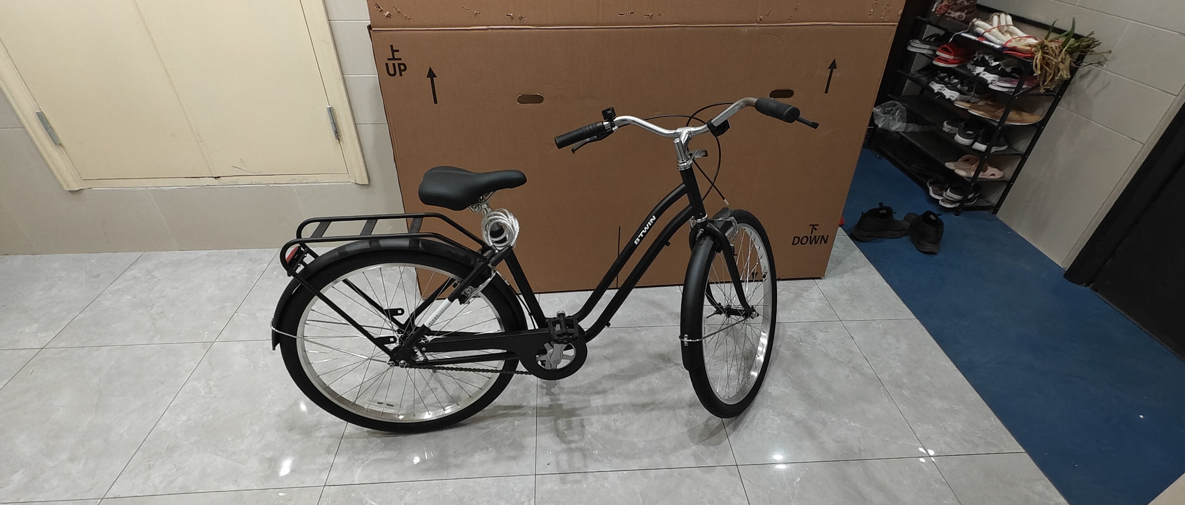 Городской велосипед Decathlon ELOPS 100LF 26 дюймов прогулочный женский photo review