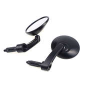 标致姜戈RA踏板车复古摩托车改装 后视镜铝合金手把镜反光镜倒车镜