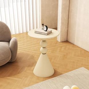 g565简角圆几约小户型床头桌奶油风桌创意茶几发边沙桌铁艺边几