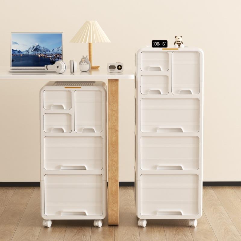 移动塑料收纳柜抽屉式落地子置物柜文件办公室多层储物柜杂物桌下