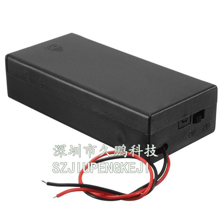 18650 2节带盖电池盒 7.4V电池盒全封闭带开关18650锂电池仓图片