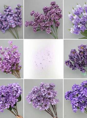 紫色人造花DIY材料婚礼装饰花婚礼插花假插花婚礼插花丝绸花