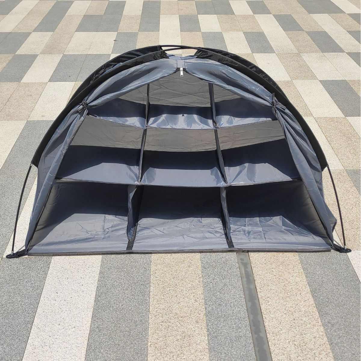 新品户外聚餐收纳柜野营鞋柜鞋架帐篷可折叠9格储物便携柜