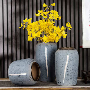 景德镇土化羽陶瓷花瓶工业风客厅装饰酒店摆放家居装潢新中式卧室