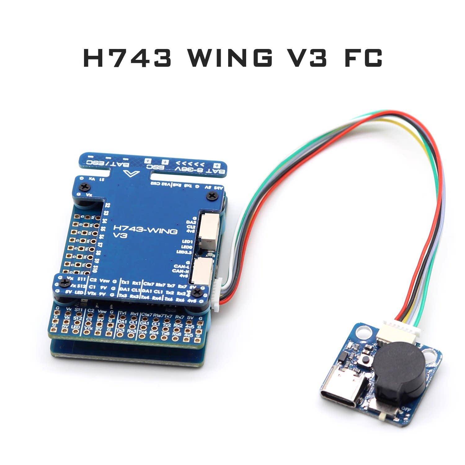 MATEK H743 WING V3固定翼飞控 2-8S 双陀螺仪 支持双摄像头