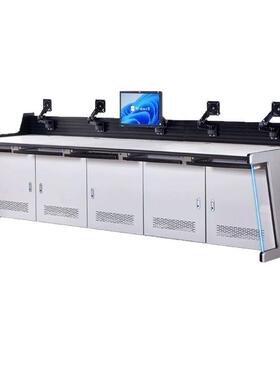 属厂家486生指挥中心安防度台监控操作产台调加厚异型金控制台监