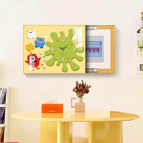 钟表箱时装饰画带箱钟表20电2D67140055新款配电遮挡